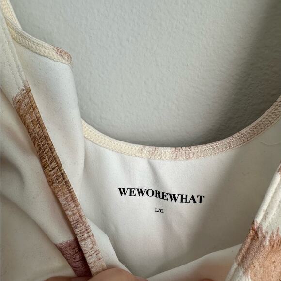 NWT We Wore What Cowhide Scoop Neck Romper Chain Women's Large - Picture 7 of 9